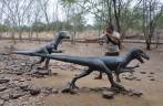 Réplicas de dinossauros no Vale dos Dinossauros, em Sousa - PB