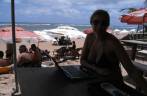 Trabalhando um pouco na Praia de Taipus de Fora, em Barra Grande, Península do Maraú - BA