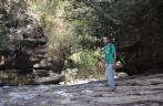 Trecho do rio logo acima do Poço Esmeralda em Carrancas - MG