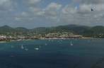 Vista da baÃa de Rodney Bay, do alto de Pigeon Island no norte de Santa Lúcia Vista da baÃa de Rodney Bay, do alto de Pigeon Island no norte de Santa Lúcia