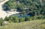 Vista da Praia do Bonete do alto do morro no caminho para a Praia das Anchovas em Ilha Bela - SP