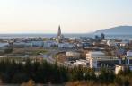Vista de Reykjavik, capital da Islândia, do alto do restaurante giratório Perlan