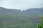 Visão do 'Buraco na Serra' que teríamos de passar, na Trilha do 21, em Lençóis, na Chapada Diamantina - BA