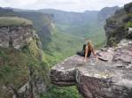 Observando o Cachoeirão, no Vale do Pati, na Chapada Diamantina - BA
