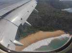 Praia do Sancho vista do avião, em Fernando de Noronha - PE