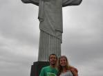 Tradicional foto com o Cristo Redentor, no Rio de Janeiro - RJ