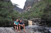 Cachoeira do Encontro, no rio da Cachoeira da Fumacinha, região de Ibicoara, na Chapada Diamantina - BA