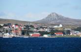 Chegando a Port Stanley, a capital de Falkland