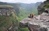 Observando o Cachoeirão, no Vale do Pati, na Chapada Diamantina - BA