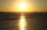 Sol se pondo na Baía de Todos os Santos, visto de Pedra Furada, em Salvador - BA