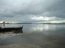 Barco na Barra do Ararapira