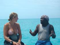 Batendo papo com o Robert, nosso dive master