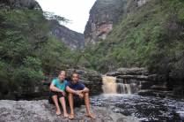 Cachoeira do Encontro, no rio da Cachoeira da Fumacinha, região de Ibicoara, na Chapada Diamantina - BA