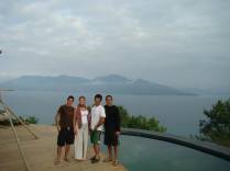 Com o Dudu e o Leslen na casa em Ilha Bela - SP