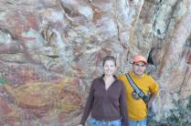 Com o Ivan, nas pinturas rupestres da Lapinha, região da Serra do Cipó - MG