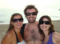 Com os padrinhos Rafa e Laura na praia de Paúba em São Sebastião - SP