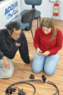 Configurando o equipamento, com a Carol