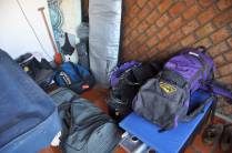 Nossas mochilas e equipamentos, em Salvador - BA