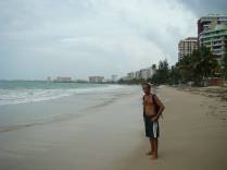 Passeando na praia de Isla Verde, em San Juan - Porto Rico