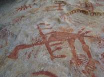 Pintura de papagaio no Lajedo da Soledade, região de Apodi - RN