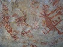 Pinturas rupestres no Lajedo da Soledade, região de Apodi - RN