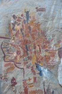 Pinturas rupestres no 'Painel', no Parque Nacional Cavernas do Peruaçu, próximo à Januária - MG