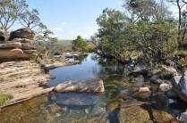 Rio logo abaixo do Poço Esmeralda em Carrancas - MG