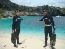 Se preparando para mergulhar no Dean's Blue Hole - Bahamas