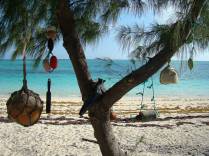 Vista do nosso quarto na pousada Pelicane,em North Caicos