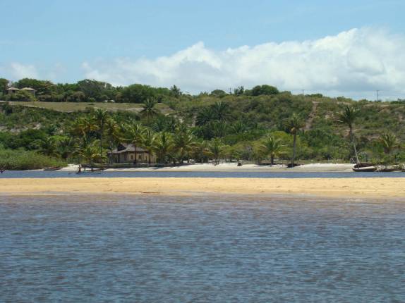 A barra do rio em Caraíva - BA