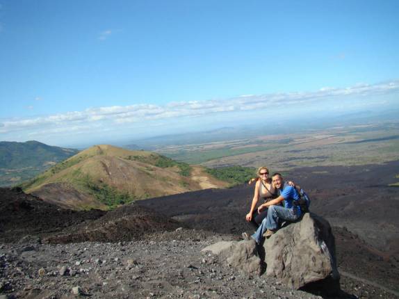 A bela paisagem ao redor do vulcão Cerro Negro, próximo à León, na Nicarágua.