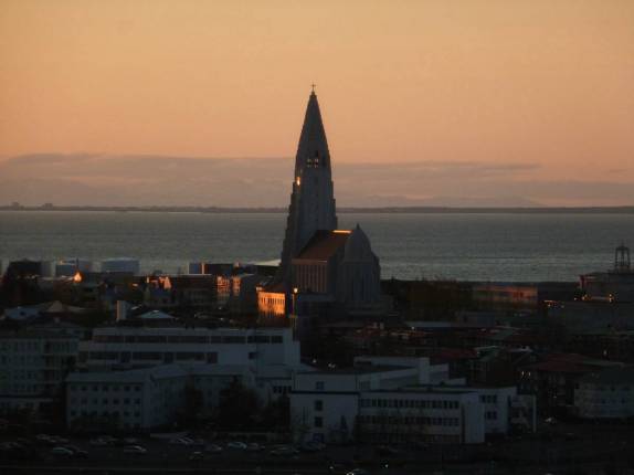 A catedral luterana de Reykjavik, capital da Islândia