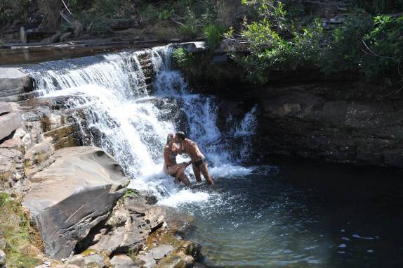 A deliciosa e 'abençoada' cachoeira do Mato Grande, no Parque Nacional Grande Sertão Veredas, no noroeste de MG (região de Chapada Gaúcha) A deliciosa e 'abençoada' cachoeira do Mato Grande, no Parque Nacional Grande Sertão Veredas, no noroeste de MG (região de Chapada Gaúcha)