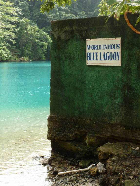 A famosa Blue Lagoon, em Port Antonio, no nordeste da Jamaica