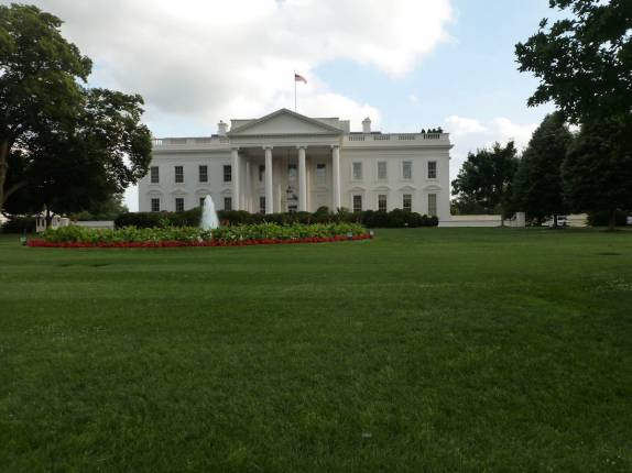 A famosa Casa Branca, residência do presidente americano em Washington, capital dos Estados Unidos A famosa Casa Branca, residência do presidente americano em Washington, capital dos Estados Unidos