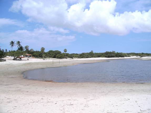 A lagoa de Mangue Seco está quase seca! (em Jericoacoara - CE) A lagoa de Mangue Seco está quase seca! (em Jericoacoara - CE)