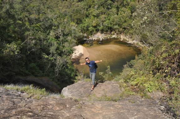 A parte de cima da Cachoeira de Santo Isidro, no Parque Nacional da Serra da Bocaina - SP