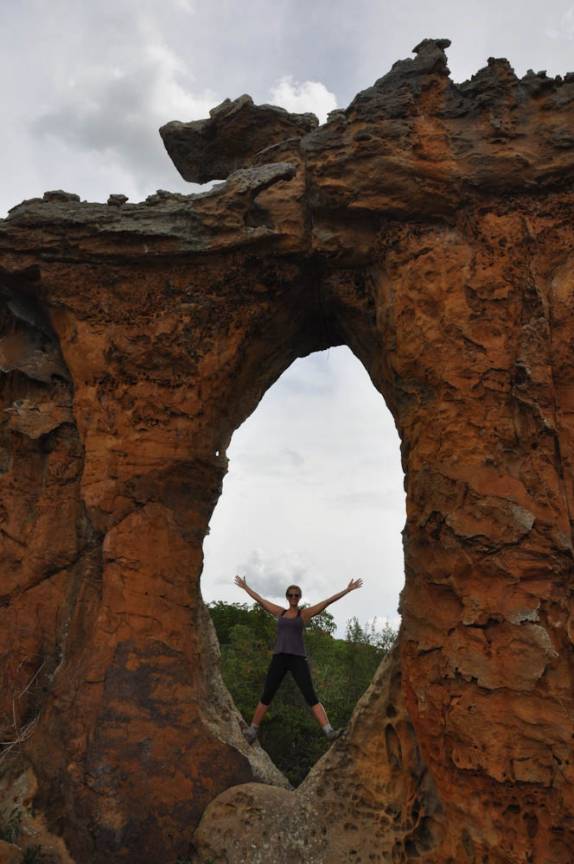 A Pedra Furada no P.N da Serra do Catimbau, próximo à Buique - PE