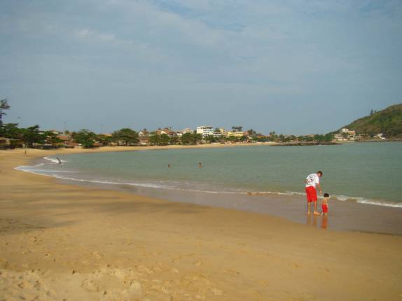 A praia de Setiba, em Guarapari - ES