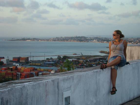 Admirando o pôr-do-sol em Salvador - BA