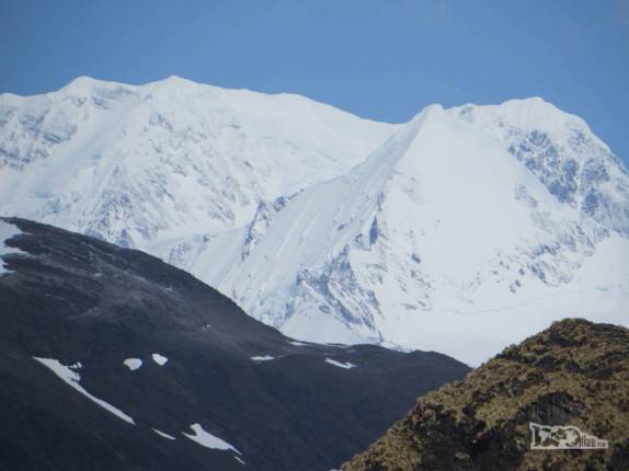 As mais altas montanhas da Geórgia do Sul, como o Mount Paget, na região de Stromness As mais altas montanhas da Geórgia do Sul, como o Mount Paget, na região de Stromness