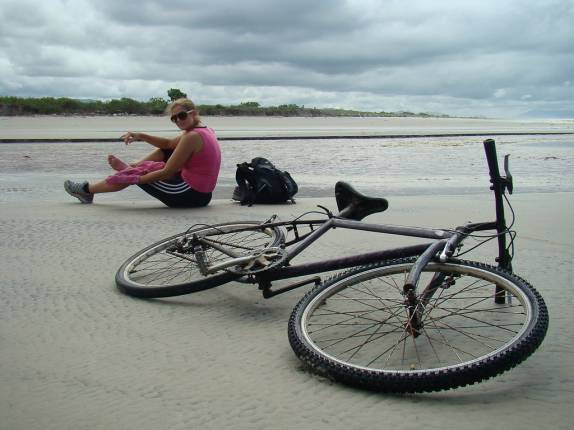 Barra da Lagoa, na Praia Deserta