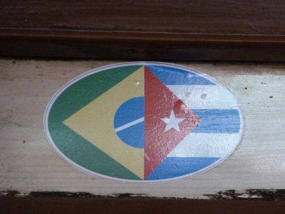 Brasil e Cuba, povos irmãos! (em Havana - Cuba)