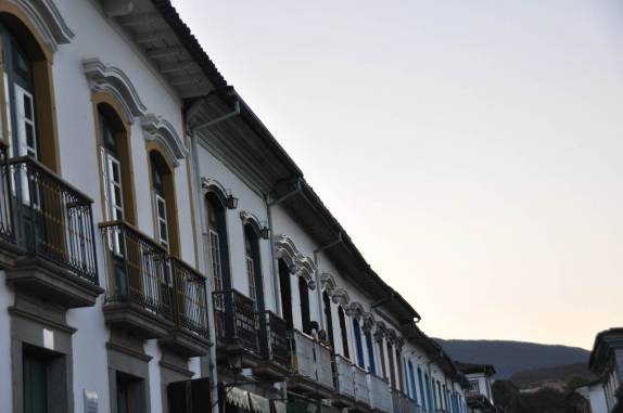 Casario e suas sacadas, em Mariana - MG