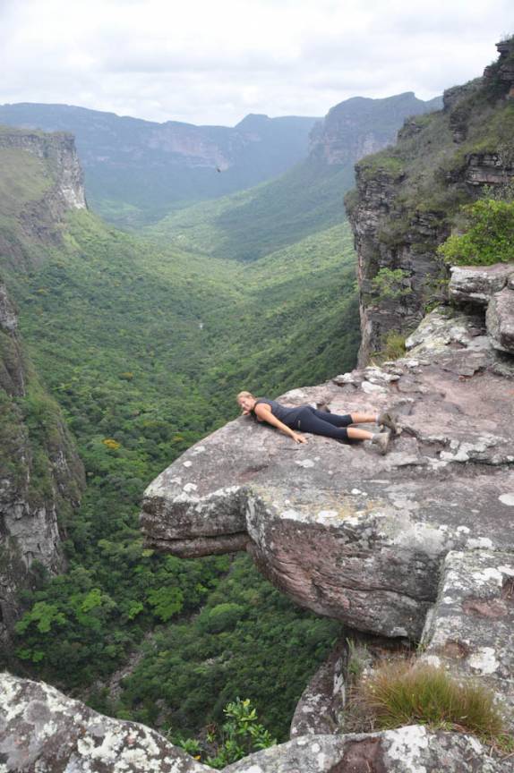 Colada ao chão, num dos mirantes do Cachoeirão, no Vale do Pati, na Chapada Diamantina - BA Colada ao chão, num dos mirantes do Cachoeirão, no Vale do Pati, na Chapada Diamantina - BA