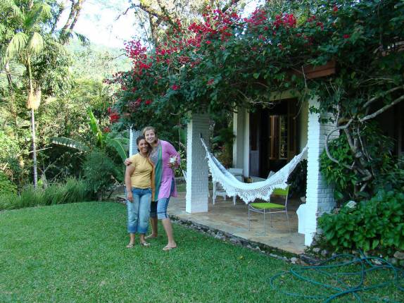 Com a Edna na casa do Sérgio em Ubatuba - SP