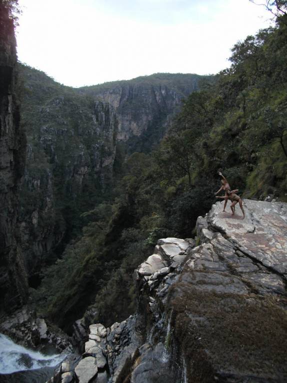 Com a Flávia, no canyon do Rio do Couro, na Chapada dos Veadeiros, região de Alto ParaÃso - GO Com a Flávia, no canyon do Rio do Couro, na Chapada dos Veadeiros, região de Alto ParaÃso - GO