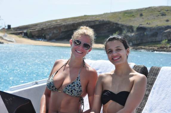 Com a Higia no deck do barco em Abrolhos - BA