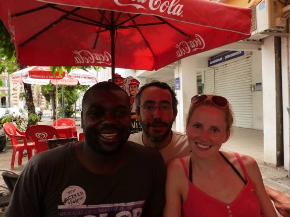 Com nossos amigos suecos, Maria e Douglas, em Fort-de-France, capital da Martinica