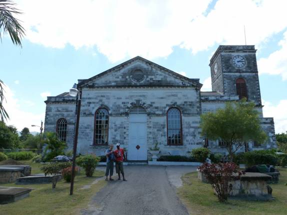 Com o David, em frente à bela igreja anglicana de Montego Bay, na Jamaica Com o David, em frente à bela igreja anglicana de Montego Bay, na Jamaica